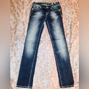 Slim Fit Women's Dark Blue Washed Skinny Jeans